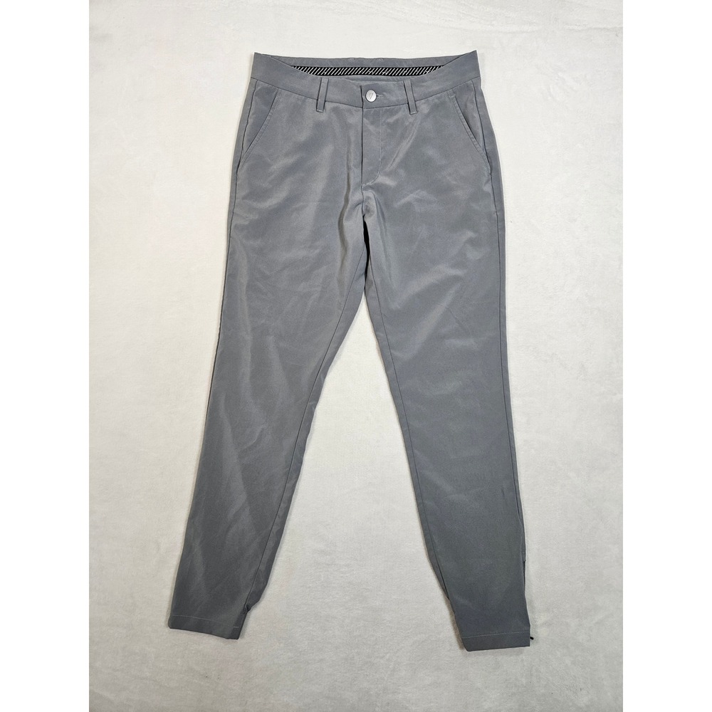 Primo Golf Joggers Mens 31 Regular Grey Tapered Stretch Ankle Zip Pants